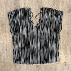 Striped V-Neck Women's Top